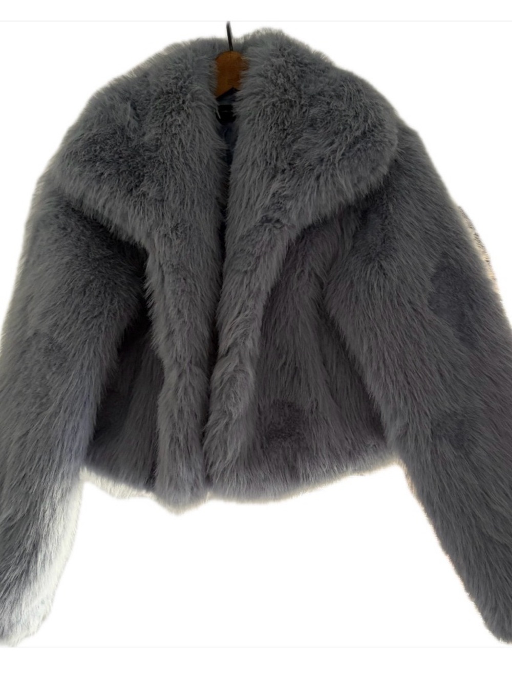 Zara light blue Faux Fur Teddy Jacket